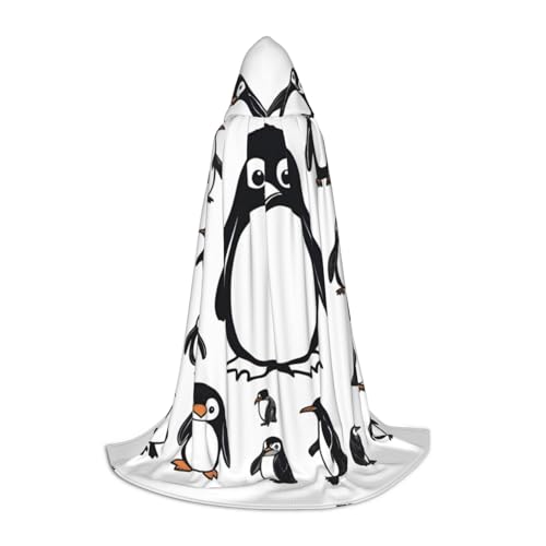 UVBDF Süßes Pinguin-Halloween-Kostüm, Kapuzenumhang, Cosplay, Umhang, Umhang, Accessoire, Karnevals-Must-Have von UVBDF