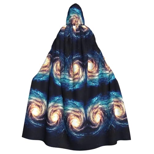 UVBDF Universe Milky Way Galaxy Halloween Umhang Kapuzenumhang Cosplay Kostüm Erwachsene Robe Umhang für Damen und Herren von UVBDF