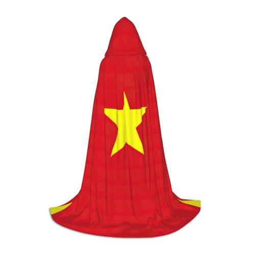 UVBDF Vietnamesische Flagge, Halloween-Kostüm, Kapuzenumhang, Cosplay, Umhang mit Umhang, Zubehör, Karnevals-Must-Have von UVBDF