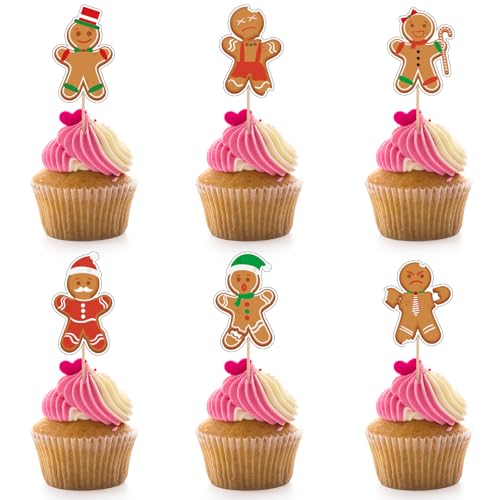 36 Stück Weihnachten Cupcake Topper Weihnachten Deko Torte Weihnachtsfeier Liefert Kuchen Dekorieren für Weihnachten Cupcakes Kuchen Muffins Party Dekoration von UVTQSSP