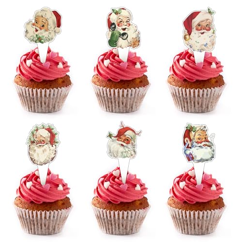 36 Stück Weihnachtsfeier Liefert Kuchen Dekorieren Weihnachten Cupcake Topper Weihnachten Deko Torte für Weihnachten Cupcakes Kuchen Muffins Party Dekoration von UVTQSSP