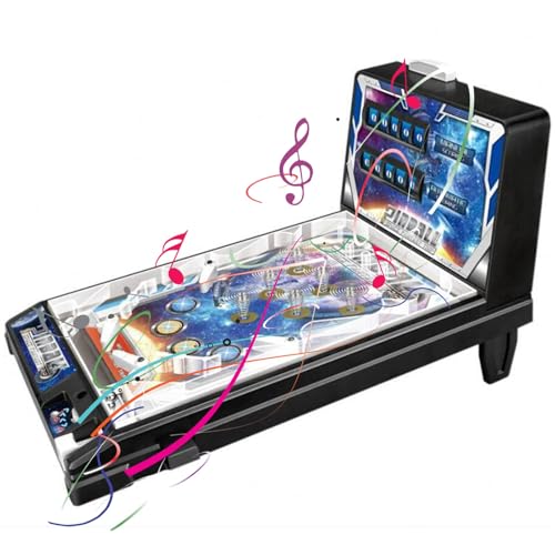 UYTOIZ Klassisches Spiel Retro Pinball, Space Galaxy Game mit Torschützen und Lichtern und Geräuschen, Flipperautomat Funktioniert mit AA Batterien für Kinder und Erwachsene Retro Display von UYTOIZ