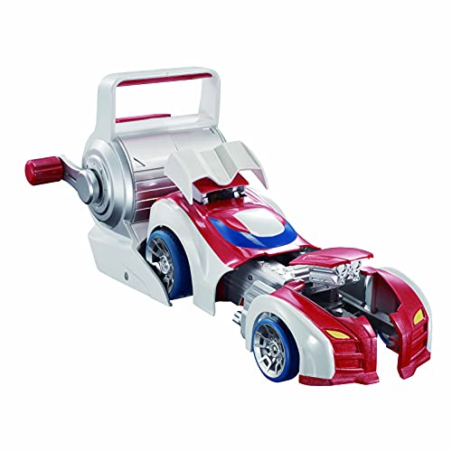 UZOOM RACERS – SPIELZEUGAUTO AMP‘D UP RED HOT Rod Racer – Spielzeugauto mit Kurbelstart – Superschnelles Spielzeugauto mit Sound- und Lichteffekten – Spielzeug für Kinder ab 3 Jahren von UZOOM RACERS