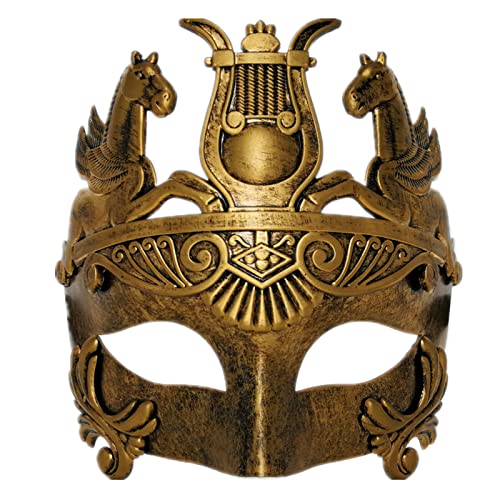 Ubauta Goldene antike griechische spartanische Krieger römischer Gladiator Maske, für Maskerade Kostüm Party/Karneval/Phantom der Oper/Ball von Ubauta