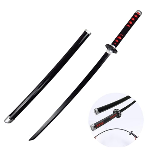 Ubephant Katana Schwert, Katana Demon Slayer, Anime Schwert, Samurai Schwert, 104cm Tanjiro Katana Bambus Anime Katana Cosplay Schwert Samurai Schwert Bamboo Blade Prop Waffe Deko Sammlerstück von Ubephant