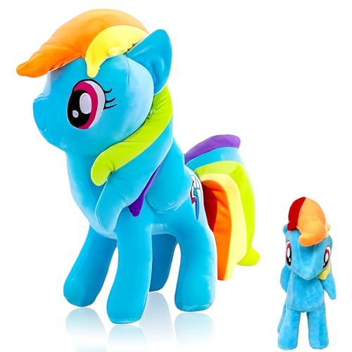 Ubephant Plüschtier Little Pferd, Reinbow Dash Kuscheltier Blau, 20cm Stuffed Animal, Kawaii Kuscheltier Pferd Plüsch, Plushies Pferd Spielzeug Puppe Geschenk von Ubephant