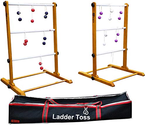 Ubergames Europe Profi Doppel Leitergolf Spinladder - Golfspiel - in Luxus Tasche - Echte Golf Bälle - 4X Set Bolas - Harte Super Bolas - Qualität Spiel - 2 bis 4 Personen Ubergames Europe Profi Doppel Leitergolf Spinladder - Golfspiel - in Luxus Tasche - Echte Golf Bälle - 4X Set Bolas - Harte Super Bolas - Qualität Spiel - 2 bis 4 Personen von Uber Games