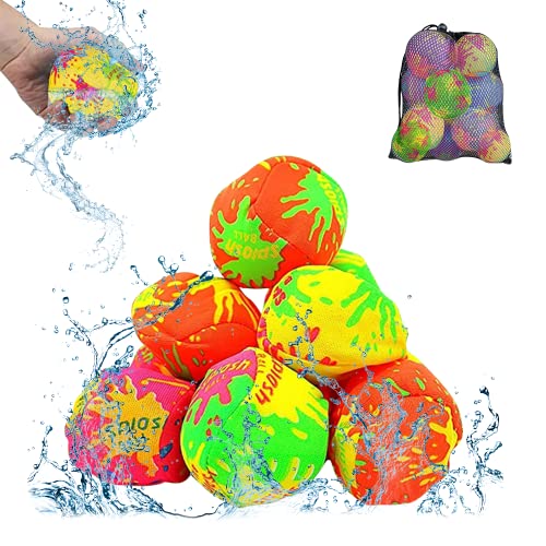 Udbrud 8 Stück Wasserbomben Bälle, Wasserbomben Wiederverwendbar Splash Bälle Wasserballon für Kinder Beachball Set Sommer Wasserball für Pool, Wasser, Strand, Meer, Wasserpark von Udbrud