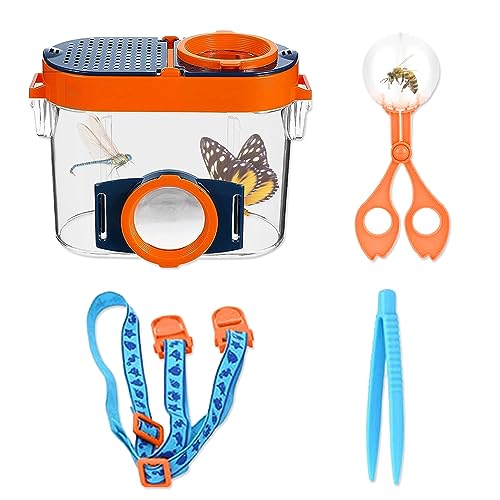 Udbrud Lupe Insekten Sammelbox, Lupenglas für Kinder Käfer Beobachtung Lupe Käfig Pädagogische Erkundungstool Outdoor Exploration Tool für Kinder Jungen Mädchen von Udbrud