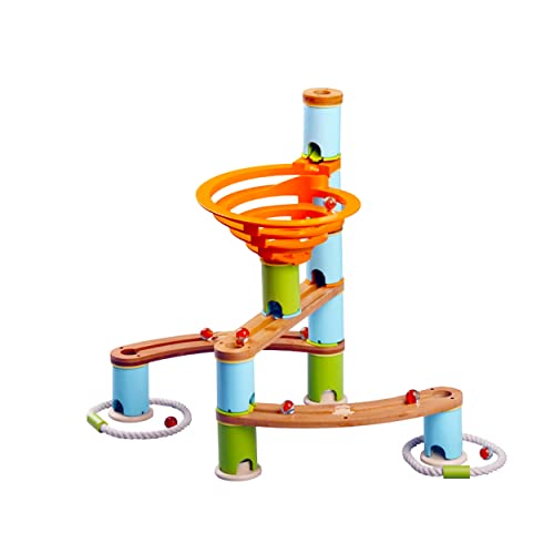 Udeas Bamboo Kugelbahn Build, Bambus-Zylinder und Murmelbahn, Holz Kugelbahn, Labyrinth für Kinder mit Murmeln, Holzspielzeug für Kinder ab 4 Jahren (Basic Kit) von Udeas