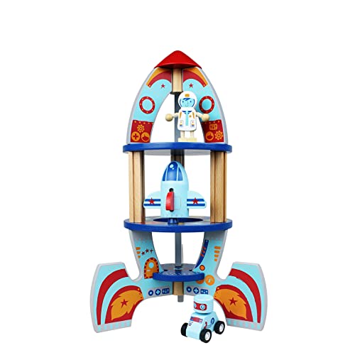 Udeas Weltraumrakete Spielzeug, Dreistufenrakete für Kleinkinder, Holzspielzeug - Raumstift, Entwicklung der motorischen Fähigkeiten, mit Astronauten Spielzeug Udeas Weltraumrakete Spielzeug, Dreistufenrakete für Kleinkinder, Holzspielzeug - Raumstift, Entwicklung der motorischen Fähigkeiten, mit Astronauten Spielzeug von Udeas