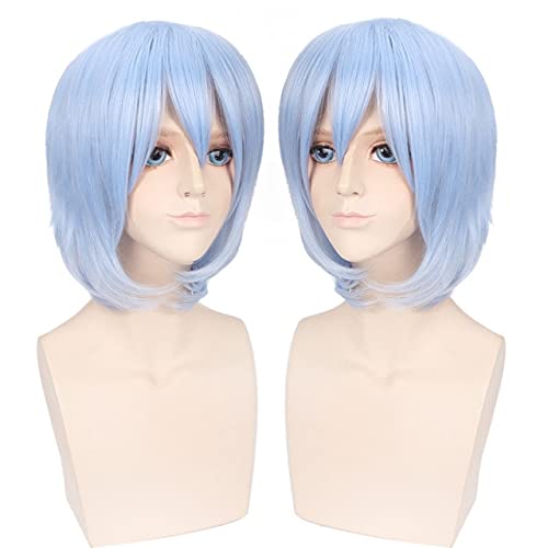 2025 Wig Anime Cosplay Tamaki Yotsuba Cosplay Perücke Hitzebeständige Blaue Kurze synthetische Haare Tamaki Yotsuba Cosplay Kostüm Perücken + Perückenkappe von Uearlid