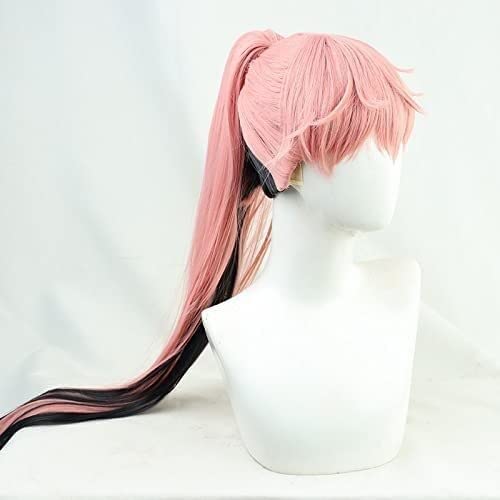 Uearlid Wig Anime Cosplay Anime Cosplay Perücke Anime Cosplay Yuji Itadori Frauen Perücke Yuji Itadori Transgender Rosa Schwarz Langes hitzebeständiges Haar von Uearlid