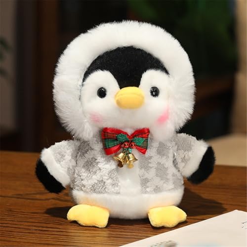 Ueiwffzo 22cm Pinguin Stofftier Plüschtier, Kuscheltier Plüschpuppen Schön Pinguin Stofftier Spielzeug Schmusetier Geschenk für Jungen Mädchen Babys (Silber) von Ueiwffzo