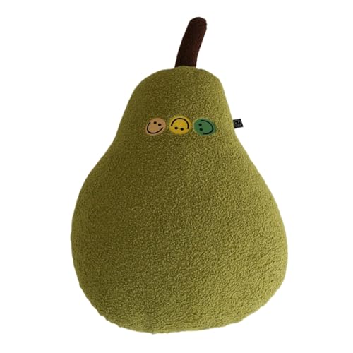 Ueiwffzo Avocado Plüsch Spielzeug, 50cm Avocado Kissen, Kuscheltier Avocado Kissen, Fruchtkissen Sofakissen Kissen Kuscheltier Geschenk für Kinder Erwachsene (Grün) von Ueiwffzo