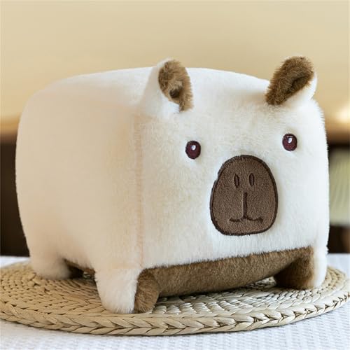 Ueiwffzo Capybara Plüschtier,Niedlichen Capybara Plushie Nagetier Kuscheltiere Simulation Tier Capybara Puppen Kissen Großes Geburtstagsgeschenk für Kinder (20cm,Beige) von Ueiwffzo