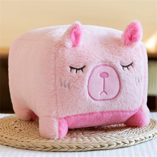 Ueiwffzo Capybara Plüschtier,Niedlichen Capybara Plushie Nagetier Kuscheltiere Simulation Tier Capybara Puppen Kissen Großes Geburtstagsgeschenk für Kinder (20cm,Rosa) von Ueiwffzo