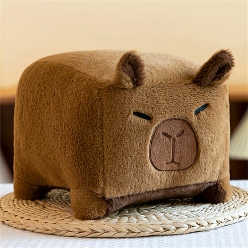 Ueiwffzo Capybara Plüschtier,Niedlichen Capybara Plushie Nagetier Kuscheltiere Simulation Tier Capybara Puppen Kissen Großes Geburtstagsgeschenk für Kinder (25cm,Braun) von Ueiwffzo