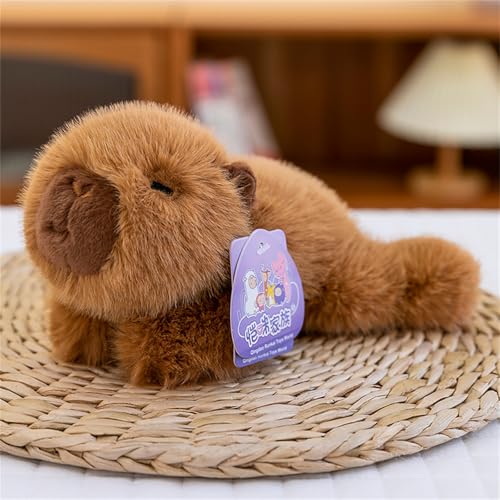 Ueiwffzo Capybara Plüschtier,Simulation Tier Capybara Puppen,Niedlichen Capybara Plushie Nagetier Kuscheltiere Kissen Großes Geburtstagsgeschenk für Kinder (20cm,Capybara) von Ueiwffzo