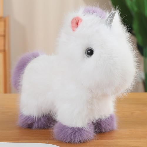 Ueiwffzo Einhorn Kuscheltier, Einhorn Plüschtier Kinder Stofftier Plüsch Baby Plüschkissen Puppe Spielzeug für Kinder Geschenk Mädchen (27cm,Lila) von Ueiwffzo