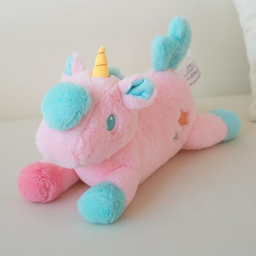 Ueiwffzo Einhorn Kuscheltier, Stofftier Plüsch Baby Süßes Einhorn Plüschtier Kinder, Plüschkissen Einhorn Puppe Spielzeug Geschenk für Kinder Mädchen (Rosa) von Ueiwffzo