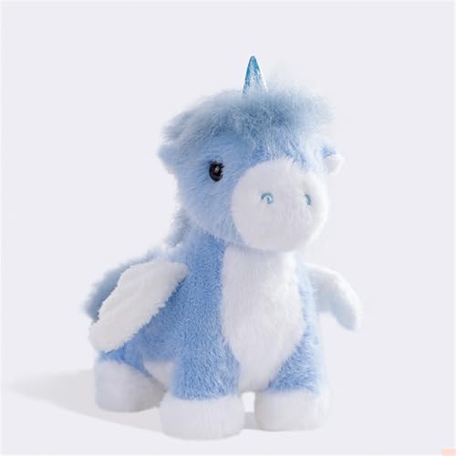 Ueiwffzo Einhorn Kuscheltier 28cm Plüsch Spielzeug Weiches Einhorn Plüschtier, Kuscheltiere Weiche Plüsch Puppe Stofftier Plüschtiere Geschenk für Kinder (Blau) von Ueiwffzo