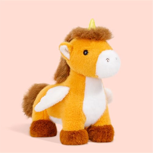 Ueiwffzo Einhorn Kuscheltier 28cm Plüsch Spielzeug Weiches Einhorn Plüschtier, Kuscheltiere Weiche Plüsch Puppe Stofftier Plüschtiere Geschenk für Kinder (Gelb) von Ueiwffzo