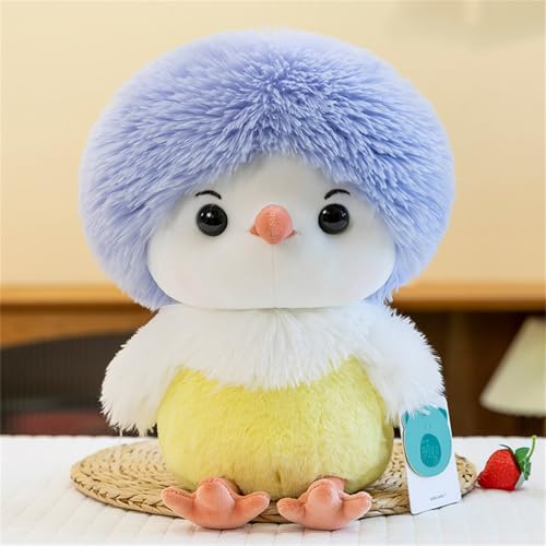 Ueiwffzo Huhn Plüschtier Simuliertes Tier Huhn Kuscheltier Kawaii Spielzeug, Weich Süßes Huhn Kuscheltier Spielzeug Tier für Erwachsene und Kinder Geschenke (28cm,Blau) von Ueiwffzo