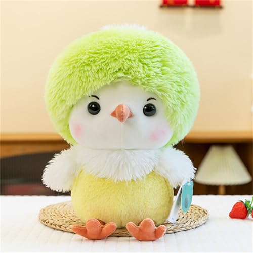 Ueiwffzo Huhn Plüschtier Simuliertes Tier Huhn Kuscheltier Kawaii Spielzeug, Weich Süßes Huhn Kuscheltier Spielzeug Tier für Erwachsene und Kinder Geschenke (28cm,Grün) von Ueiwffzo