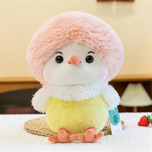 Ueiwffzo Huhn Plüschtier Simuliertes Tier Huhn Kuscheltier Kawaii Spielzeug, Weich Süßes Huhn Kuscheltier Spielzeug Tier für Erwachsene und Kinder Geschenke (28cm,Rosa) von Ueiwffzo