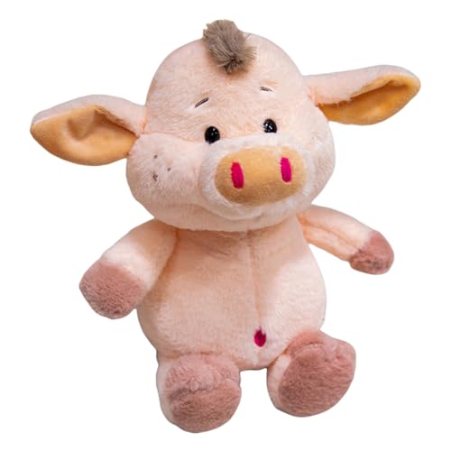 Ueiwffzo Kuh Plüschtier, Plüschkuh Stofftier Flauschiges Kühe Tier Gefüllte Kuscheltier zum Kuscheln und Spielen, Toys Plüsch für Jungen Mädchen Kinder (25cm,Schwein) von Ueiwffzo