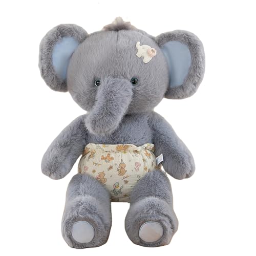 Ueiwffzo Kuscheltier Baby, Stofftier, Bezauberndes Bär Fuchs Elefant Baby Kuscheltier, Weiches Plüschtier Kawaii Kuscheltier für Spielspaß und Kinderzimmer Deko (Elefantenbaby (blau),43 cm) von Ueiwffzo