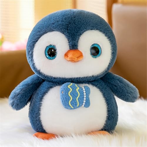 Ueiwffzo Kuscheltier Pinguin, Pinguin Plüschtier mit Fisch Weiches Plüschkissen Baby Spielzeug Süße Kuscheltiere Kinder Jungen Mädchen Geschenke (B,32cm) von Ueiwffzo