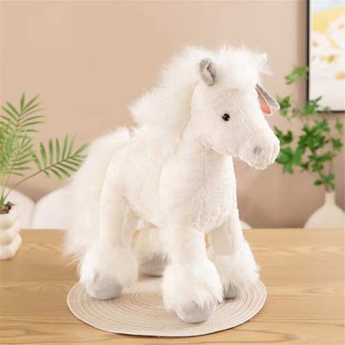 Ueiwffzo Kuscheltier Plüsch Einhorn Kissen Einhorn Plüschtier Einhorn Kuscheltier für Baby Mädchen Einhorn Geschenk zum Geburtstag und Jubiläum (25cm,Weiß) von Ueiwffzo