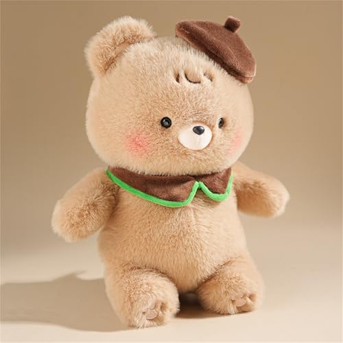 Ueiwffzo Kuscheltier Teddybär 25CM Plüschtier zum Spielen, Heimdekoration, Plüsch Spielzeug Kawaii Plushie Puppen Bär, Geschenk für Freundin,Kinder (Braun) von Ueiwffzo