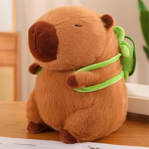 Ueiwffzo Niedlichen Capybara Plushies, Wasserschwein Plüschtier, Capybara Plüschtier Mit Tasche, Baby-Geschenk Für Mädchen Und Jungen, Kinder Plüschtier (23cm) von Ueiwffzo