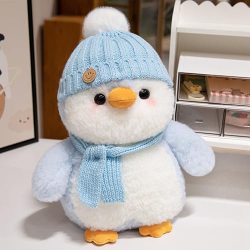 Ueiwffzo Pinguin Kuscheltier, Pinguinpuppe Plüschtier Kleine, 30cm Plushies Stofftier, Plüschtier Pinguin Plüsch Baby Spielzeug Geschenke Für Jungen Mädchen (Blau) von Ueiwffzo