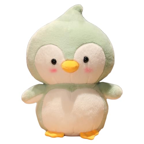 Ueiwffzo Pinguin Kuscheltier, Plüschtier Pinguin, Niedliche Kreative Pinguine Kuscheltiere, Perfektes Stofftier Plush Toy für Baby und Kinderzimmer Deko (Grün,35cm) von Ueiwffzo