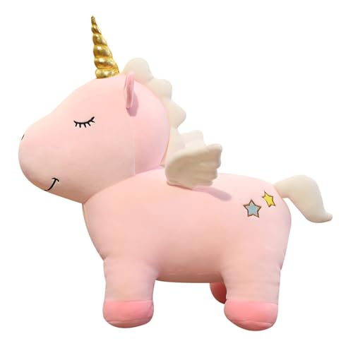 Ueiwffzo Plüsch Einhorn Kissen Einhorn Plüschtier Einhorn Kuscheltier Groß für Baby Mädchen Einhorn Geschenk zum Geburtstag und Jubiläum (Rosa,43cm) von Ueiwffzo