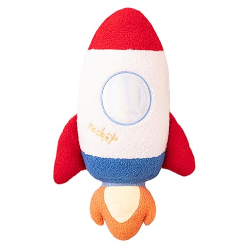 Ueiwffzo Plüschtier Astronaut Kawaii Kuscheltier, Rakete Flugzeug Plüschtier, Weltraum Raumschiff Stofftiere für Kinderzimmer Babyzimmer Jungen (Rakete 60 cm) von Ueiwffzo