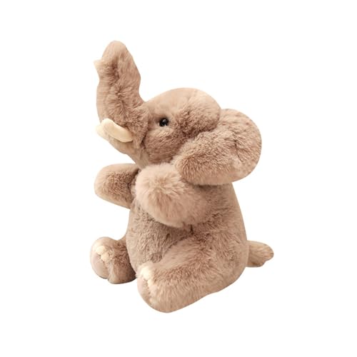 Ueiwffzo Plüschtier Elefant, Weich Plüsch Kuscheltier Elefant Kissen, Elefant Plüsch Puppe Spielzeug Kinder Geschenk (25cm) von Ueiwffzo