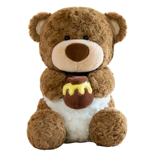 Ueiwffzo Plüschtiere Kuscheltier Teddybär, Lämmer Cartoon Plüschtier, Süß Alpaka Plüschpuppe Plüsch Spielzeug Stofftier für Kinder Geschenk Jungen und Mädchen (20cm,Bär) von Ueiwffzo