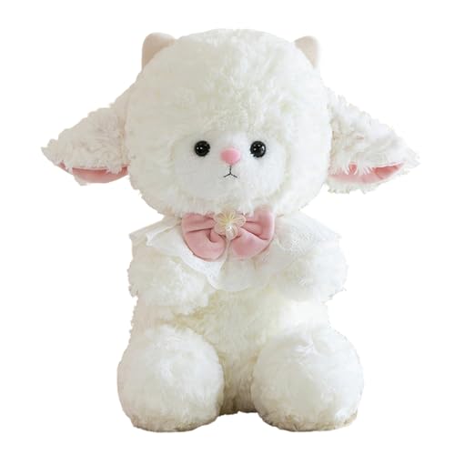 Ueiwffzo Plüschtiere Kuscheltier Teddybär, Lämmer Cartoon Plüschtier, Süß Alpaka Plüschpuppe Plüsch Spielzeug Stofftier für Kinder Geschenk Jungen und Mädchen (30cm,Lämmer) von Ueiwffzo