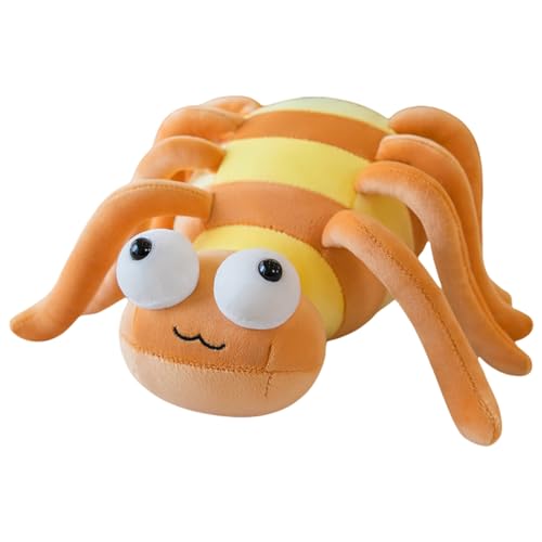 Ueiwffzo Spinne Plüschtier Kuscheltiere Lustig Spinne Wurfkissen Kuscheltier Spinne Kreatives Lustiges Tease Toy Spielzeugpuppe Plüschtier für Kind (50cm,Gelb) von Ueiwffzo