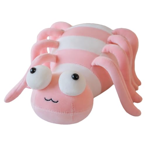 Ueiwffzo Spinne Plüschtier Kuscheltiere Lustig Spinne Wurfkissen Kuscheltier Spinne Kreatives Lustiges Tease Toy Spielzeugpuppe Plüschtier für Kind (50cm,Rosa) von Ueiwffzo