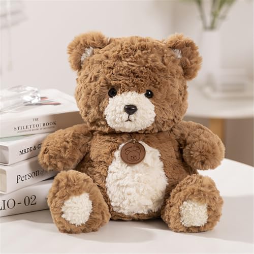 Ueiwffzo Teddybär Kuscheltie Teddy Bear Plüschtier Teddybär Kuscheltiere Kinder Jungen Mädchen Geschenk Weihnachten (25cm,Braun) von Ueiwffzo