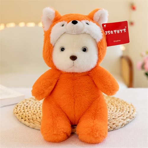 Ueiwffzo Teddybär Kuscheltier Umwandlung Teddy Bear Plüschtier Teddybär Kuscheltiere Kinder Jungen Mädchen Geschenk Weihnachten Valentinstag (Fuchs,30cm) von Ueiwffzo