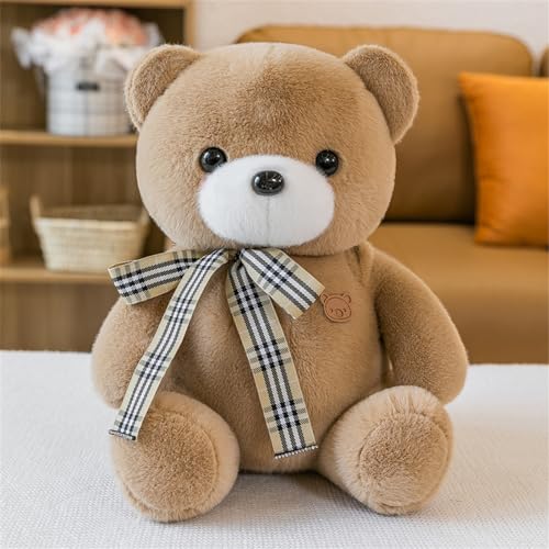 Ueiwffzo Teddybär Spielzeug Teddybär Plüschtier, Kuscheltier Kissen Kinderspielzeug für Kinder Mädchen Erwachsene Valentinstag Weihnachten Geschenk (Braun,25cm) von Ueiwffzo