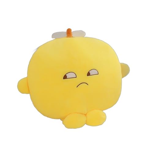 Ueiwffzo Zitrone Plüschtier Kuscheltier Baby, Rollende Augen Stolz der Zitrone Stofftiere, Weiche Flauschige Lemon Plüschtiere Plüschkissen für Kinder Mädchen Jungen (50 cm) von Ueiwffzo