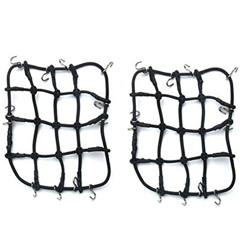 Uhidka 2X RC Auto Teile Zubehör Elastisches Gepäck Netz für 1/12 MN D90 D99 MN99S, Schwarz von Uhidka